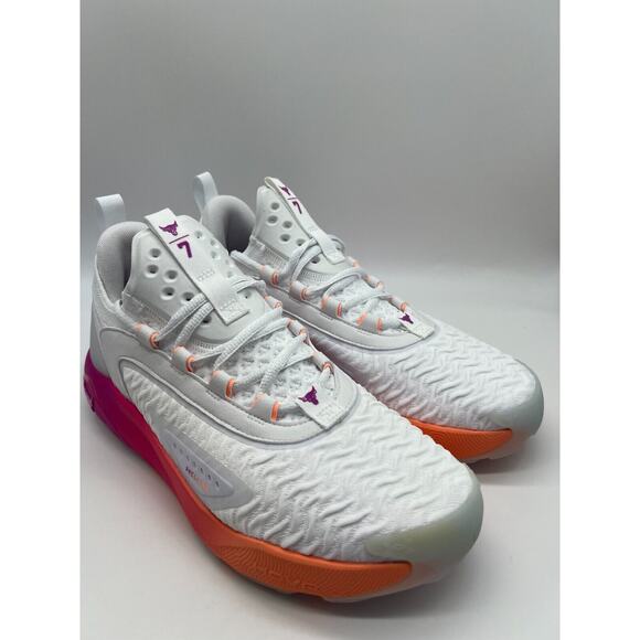 Under Armour Project Rock 7 White Vivid Magenta 30227600-101 Men's Size 10 - Picture 11 of 12